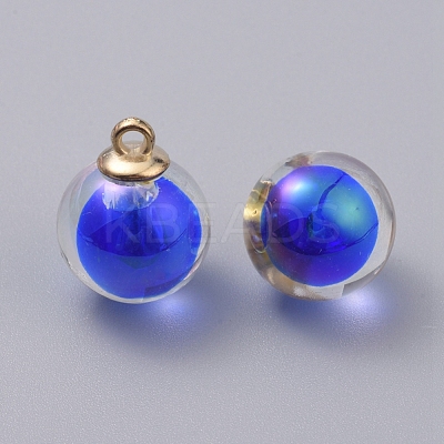 AB Color Transparent Acrylic Pendants GLAA-TAC0002-E08-1
