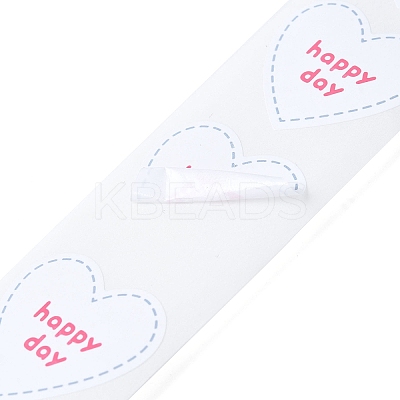 500Pcs Heart with Thank You Roll Stickers DIY-U008-01A-1