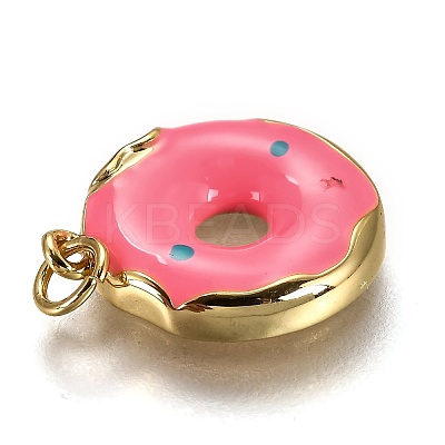 Brass Enamel Pendants LS-KK-B026-24G-1