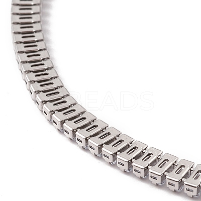 Cubic Zirconia Tennis Necklaces NJEW-G017-01D-P-1