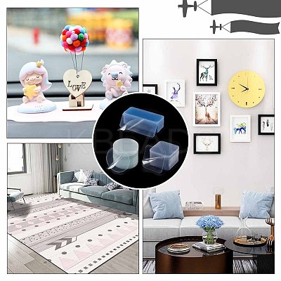 150pcs 3 Style Transparent Acrylic Double-sided Adhesive Stickers FIND-AR0004-26-1