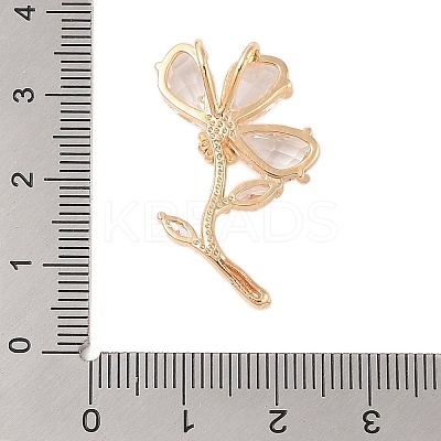Brass Glass Pendants KK-B100-041G-03-1