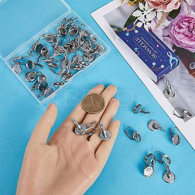 80Pcs 304 Stainless Steel Leverback Earring Findings STAS-SC0006-70-1