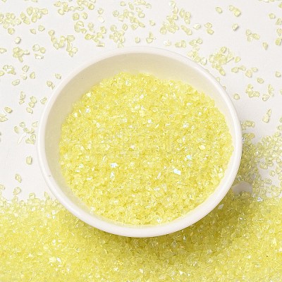 Transparent Electroplate Crushed Glass Craft GLAA-F123-05-1