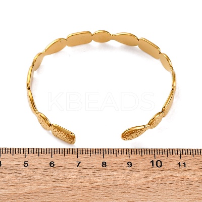 304 Stainless Steel Cuff Bangles for Women LS-BJEW-F491-01G-02-1