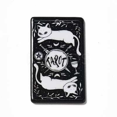 Tarot Theme Printed Acrylic Pendants MACR-G061-04A-1