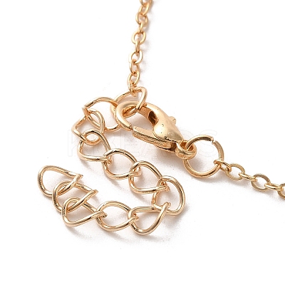 Alloy Rhinestone Hands with Heart Pendant Necklace NJEW-A017-02G-1