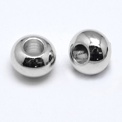 Brass Flat Round Spacer Beads KK-M085-18P-NR-1