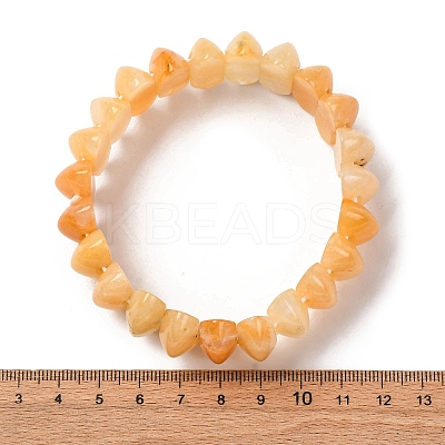 Bicone Natural Topaz Jade Beads Stretch Bracelets for Women Men BJEW-C097-05N-1