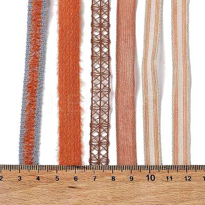 18 Yards 6 Styles Polyester Ribbon SRIB-C001-D08-1