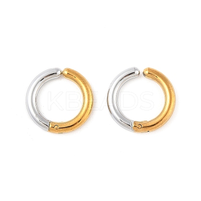 304 Stainless Steel Clip-on Earrings EJEW-Z014-01G-GP-1