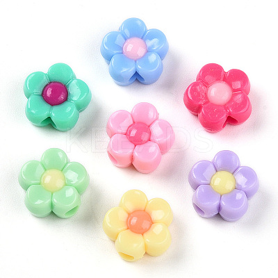 Two Tone Opaque Acrylic Beads SACR-N018-13-1