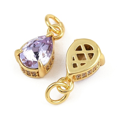 Brass Pave Cubic Zirconia Pendants KK-L240-05G-03-1