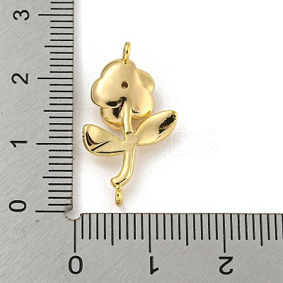 Long-Lasting Brass Micro Pave Clear Cubic Zirconia Connector Charms KK-O008-03A-G-1