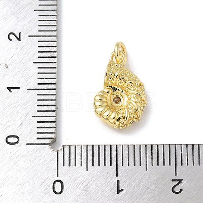 Brass Micro Pave Clear Cubic Zirconia Pendants KK-U046-02G-02-1