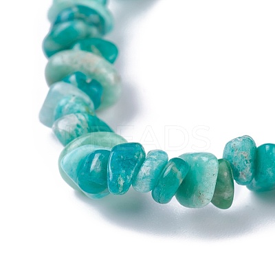 Natural Amazonite Beads Stretch Bracelets BJEW-JB04152-09-1