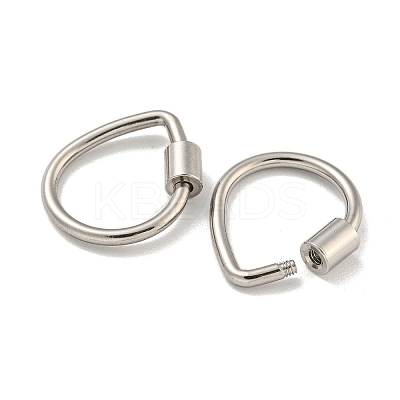 Non-Tarnish 304 Stainless Steel Screw Carabiner Lock Charms STAS-C092-01B-P-1