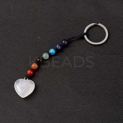 7 Chakra Gemstone Beads Keychain KEYC-F036-02E-1