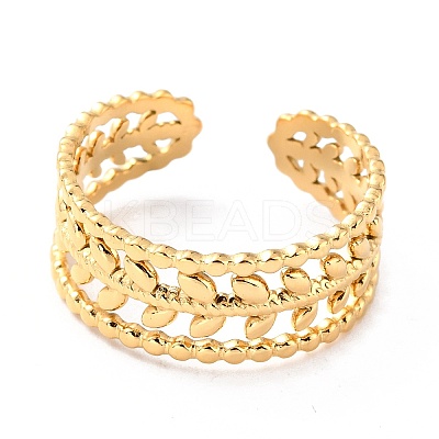 Ion Plating(IP) 304 Stainless Steel Finger Rings X-RJEW-L102-27G-1