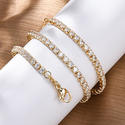 Brass Tennis Necklaces LS-NJEW-I104-13A-1