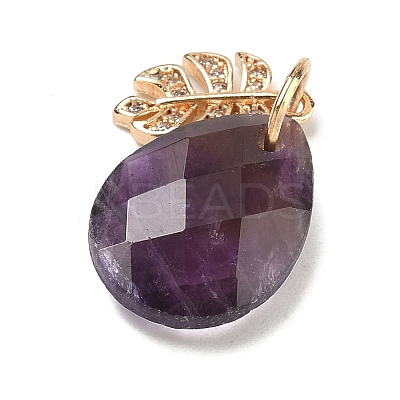 Natural Amethyst Pendants G-K422-02KCG-03-1