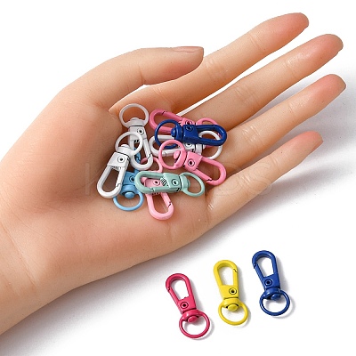 20Pcs Spray Painted Alloy Swivel Clasps FIND-YW0001-72-1