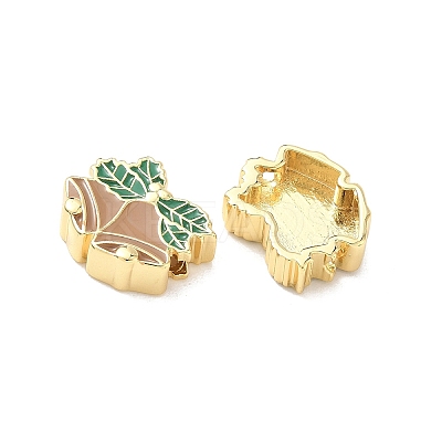 Christmas Brass Enamel Beads KK-I474-G11-1