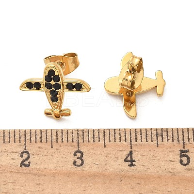 304 Stainless Steel Stud Earrings EJEW-F361-09G-1