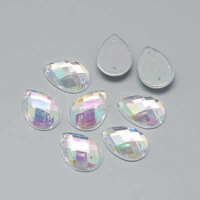Sew on Rhinestone LS-GACR-Q035-18x25-01-1
