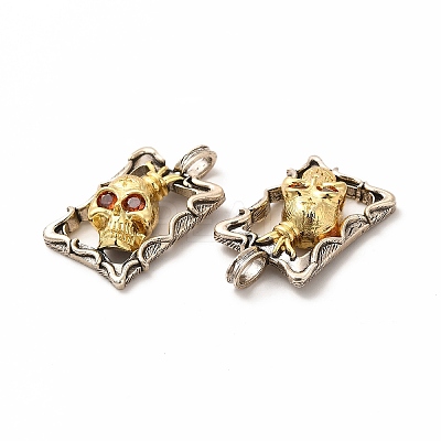 Rack Plating Brass Micro Pave Cubic Zirconia Pendants KK-K165-28-1