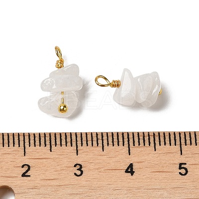 Natural White Jade Pendants KK-P242-31G-03-1