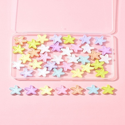 40Pcs UV Plating Opaque Acrylic Beads OACR-FS0002-26-1