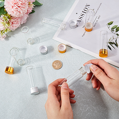 32Pcs 2 Colors Clear Glass Bottles Bead Containers CON-SC0001-13B-1
