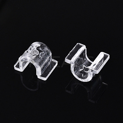 Transparent AS Plastic Base Buckle Hair Findings FIND-T064-004A-01-1