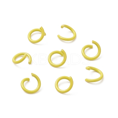 Spray Painted Iron Open Jump Rings IFIN-F149-F18-1