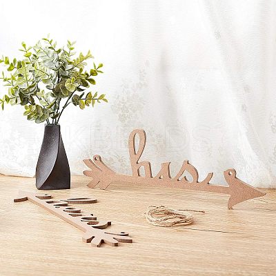 His and Hers Arrow Chair Signs Banner DIY-WH0157-34-1
