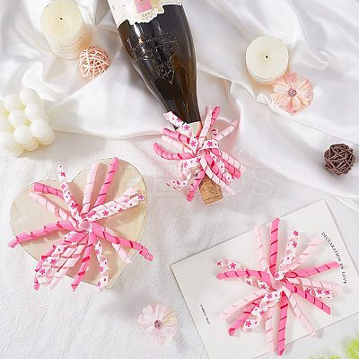8Pcs Cloth Curly Ribbon Bows AJEW-SP0001-48E-1