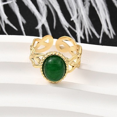 304 Stainless Steel Cuff Rings for Women RJEW-U062-02A-02G-1