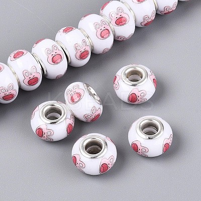 Opaque Resin European Beads RPDL-T004-01K-1
