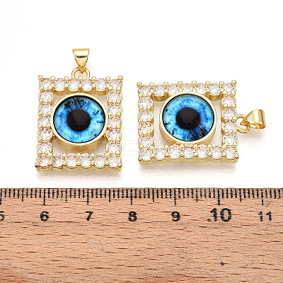Brass Micro Pave Clear Cubic Zirconia Pendants for Women KK-T070-91A-03-1