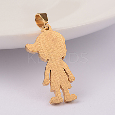 Ion Plating(IP) 304 Stainless Steel Pendants STAS-K162-092G-1