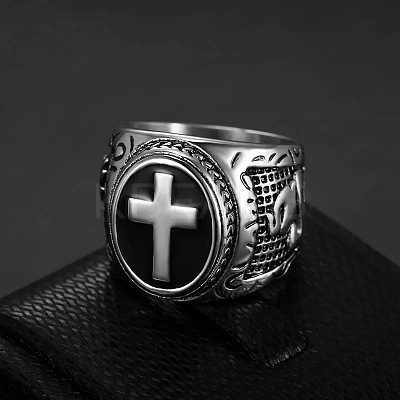 304 Stainless Steel Hand of God Figer Rings for Men FS-WG7F807-09-1