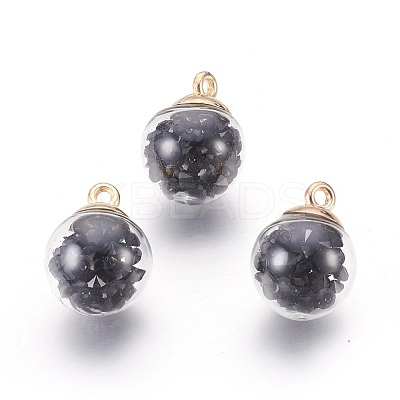 Transparent Glass Bottle Pendants LS-GLAA-L018-04-1