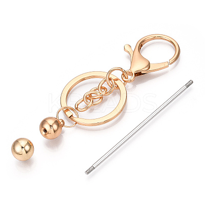 Alloy Bar Beadable Keychain for Jewelry Making DIY Crafts KEYC-A011-01KCG-1