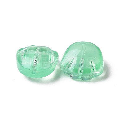 Transparent Spray Painted Glass Beads GLAA-I050-12D-1