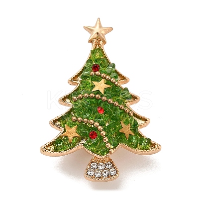 Christmas Alloy Rhinestone Lapel Pins for Backpack Clothes JEWB-C052-01A-KCG-1