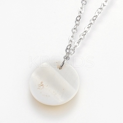 Brass Real Platinum Plated Cable Chains Pendant Necklaces NJEW-JN02259-04-1