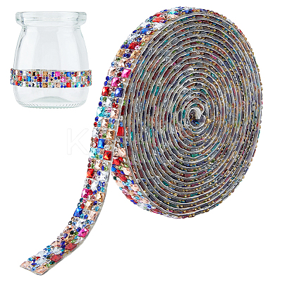 Glass Hotfix Rhinestone (Double Sided Adhesive On The Back) DIY-WH0683-90A-1