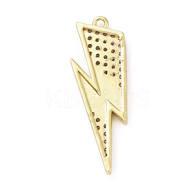 Eco-friendly Brass Micro Pave Clear Cubic Zirconia Pendants KK-D079-17G-01-1