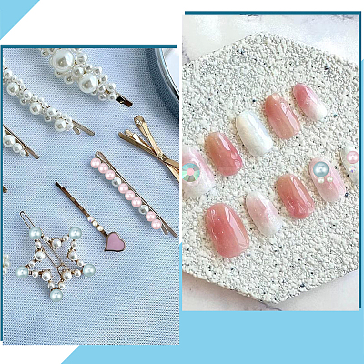 60G ABS Plastic Imitation Pearl Cabochons MRMJ-SC0001-27A-1